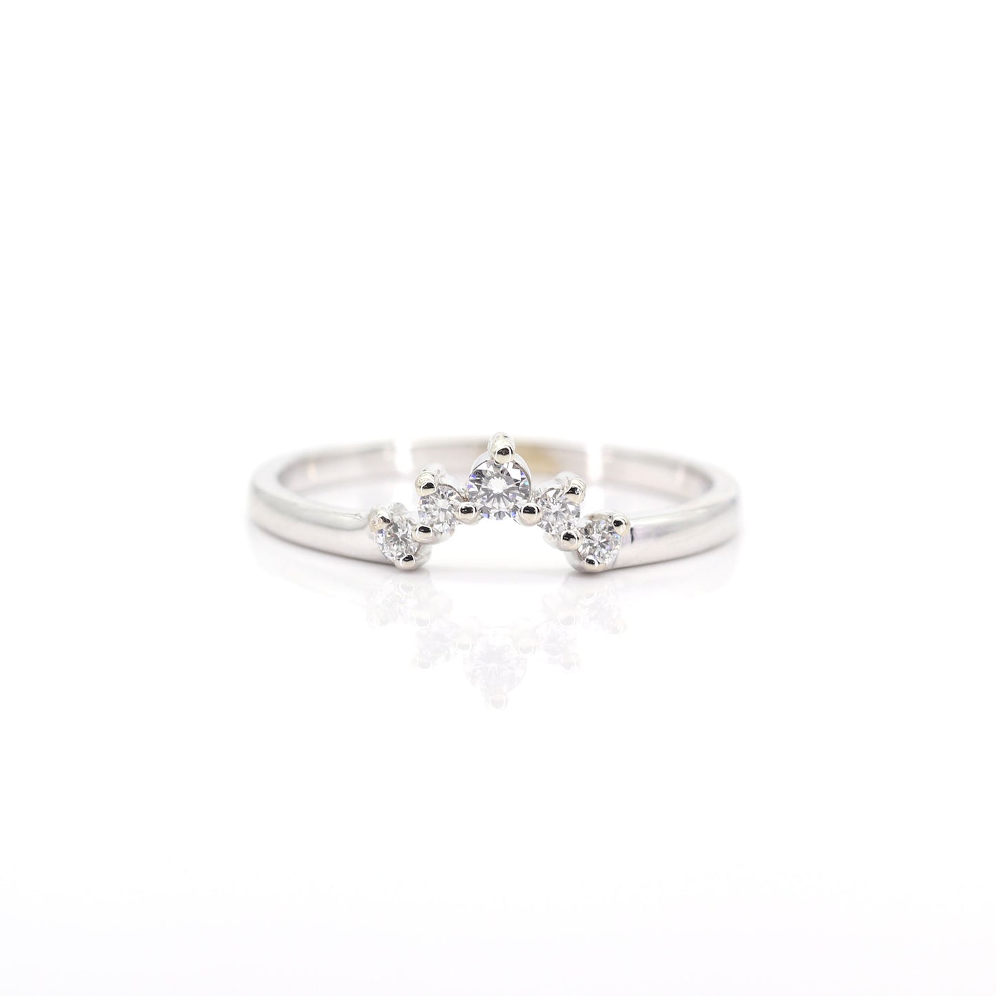 14K DIAMOND CURVED WEDDING BAND