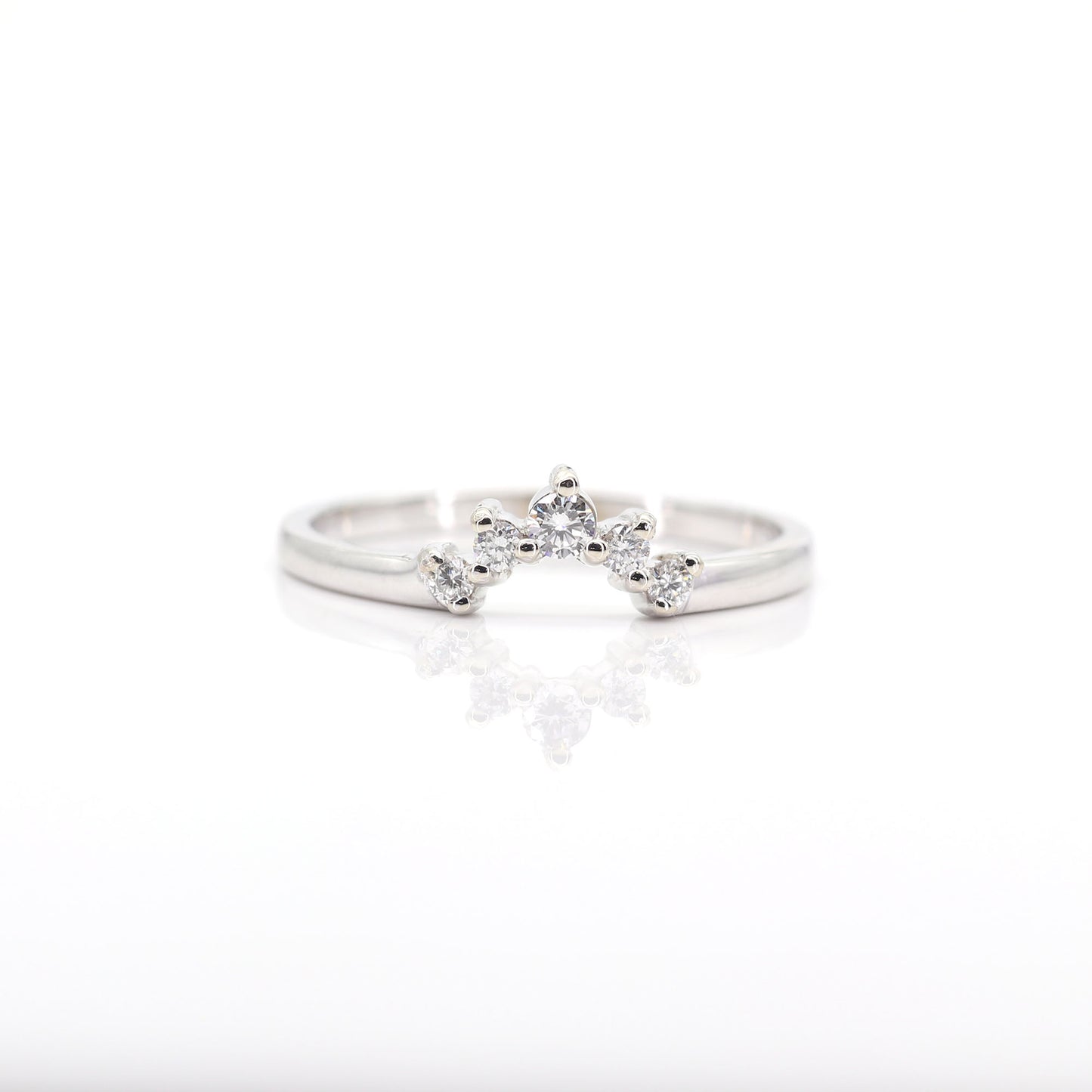 14K DIAMOND CURVED WEDDING BAND