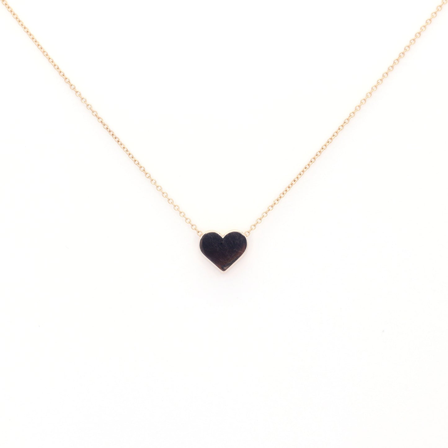 14K 8MM HEART NECKLACE