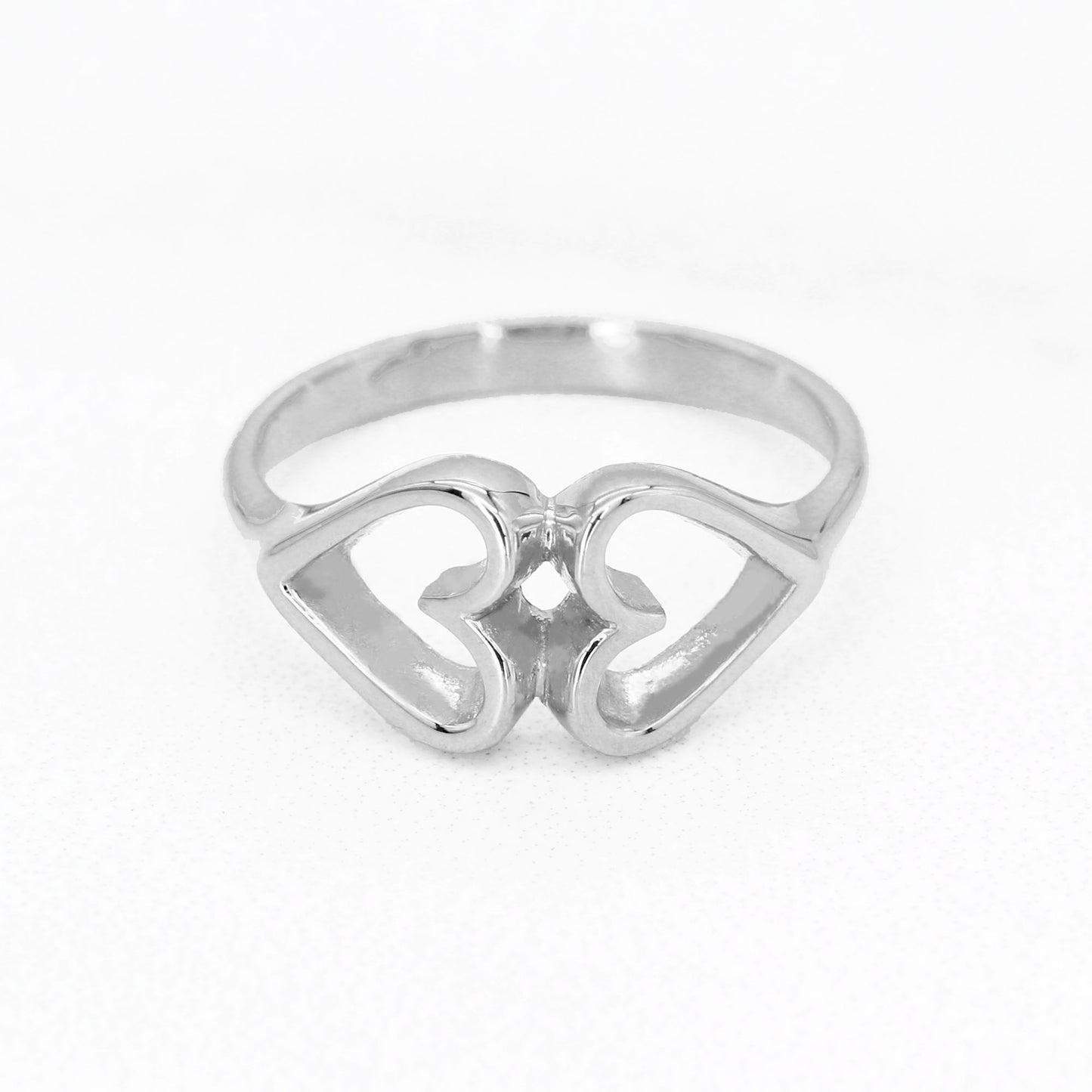 14K DOUBLE HEART BAND