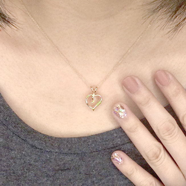 14K HEART NECKLACE