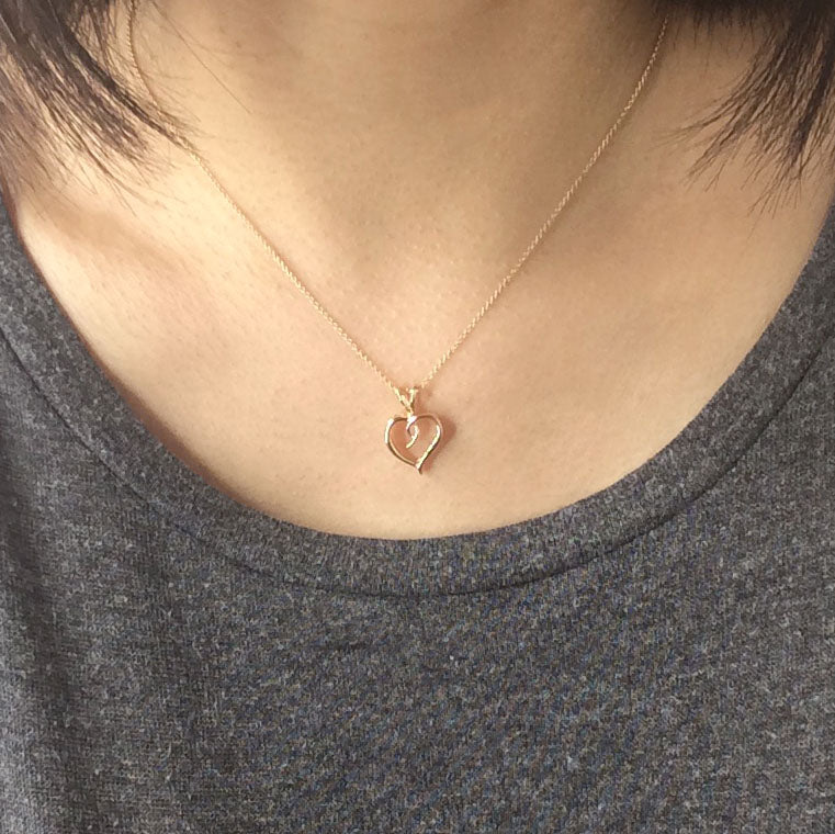 14K HEART NECKLACE