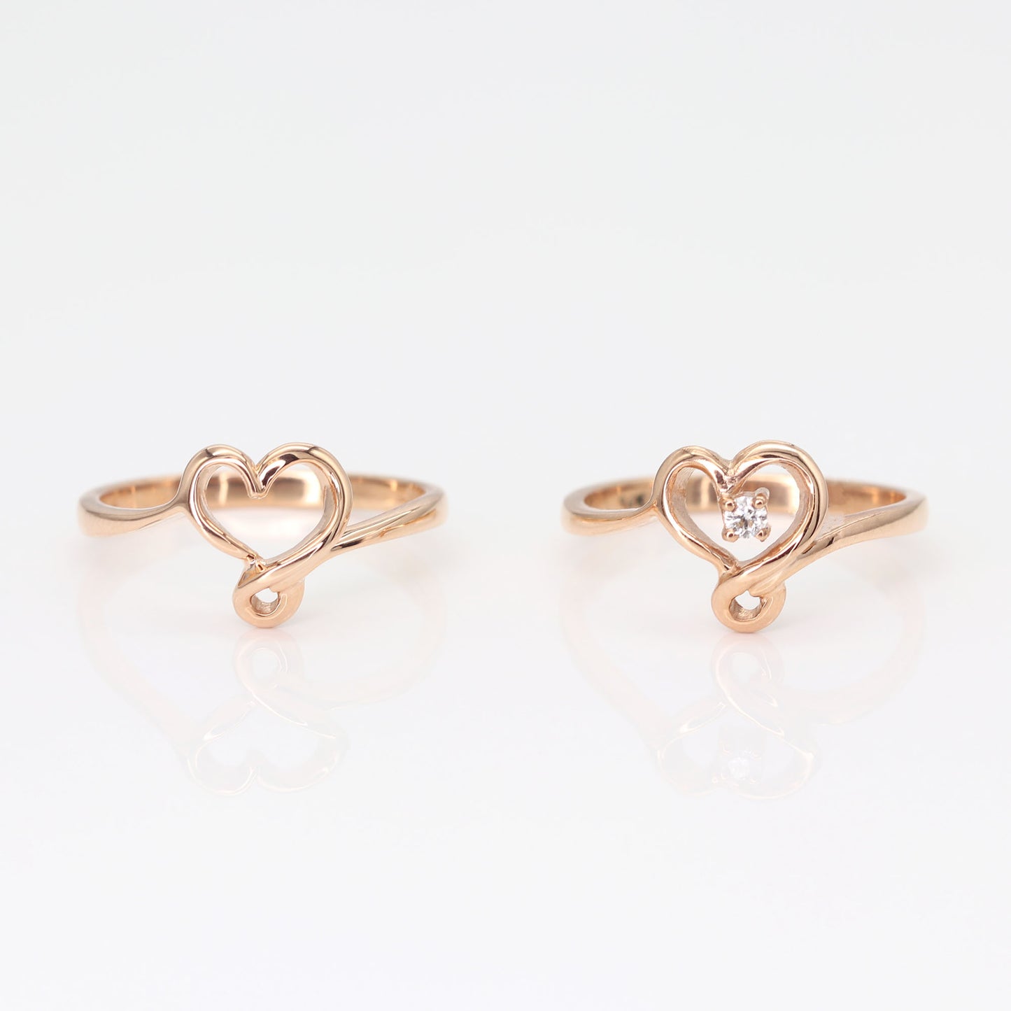 14K HEART SILHOUETTE BAND