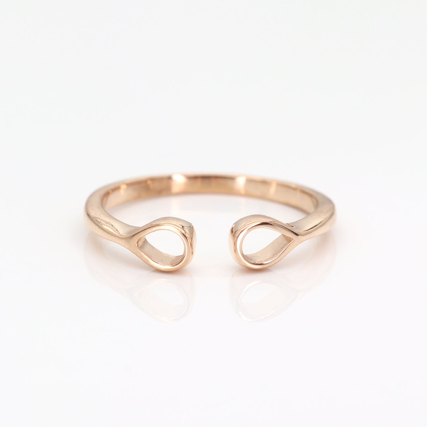 14K DOUBLE WATER DROP OPEN BAND
