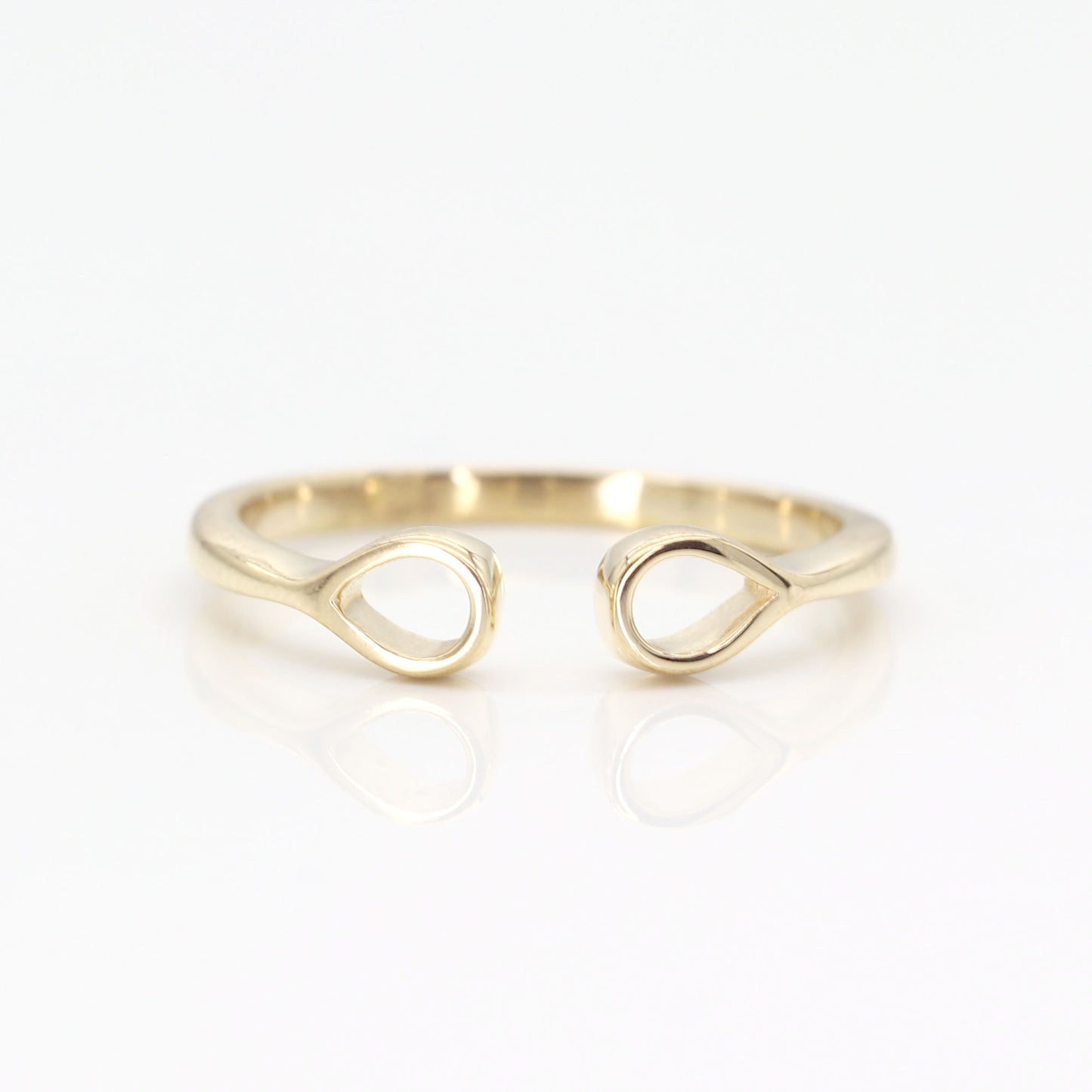 14K DOUBLE WATER DROP OPEN BAND