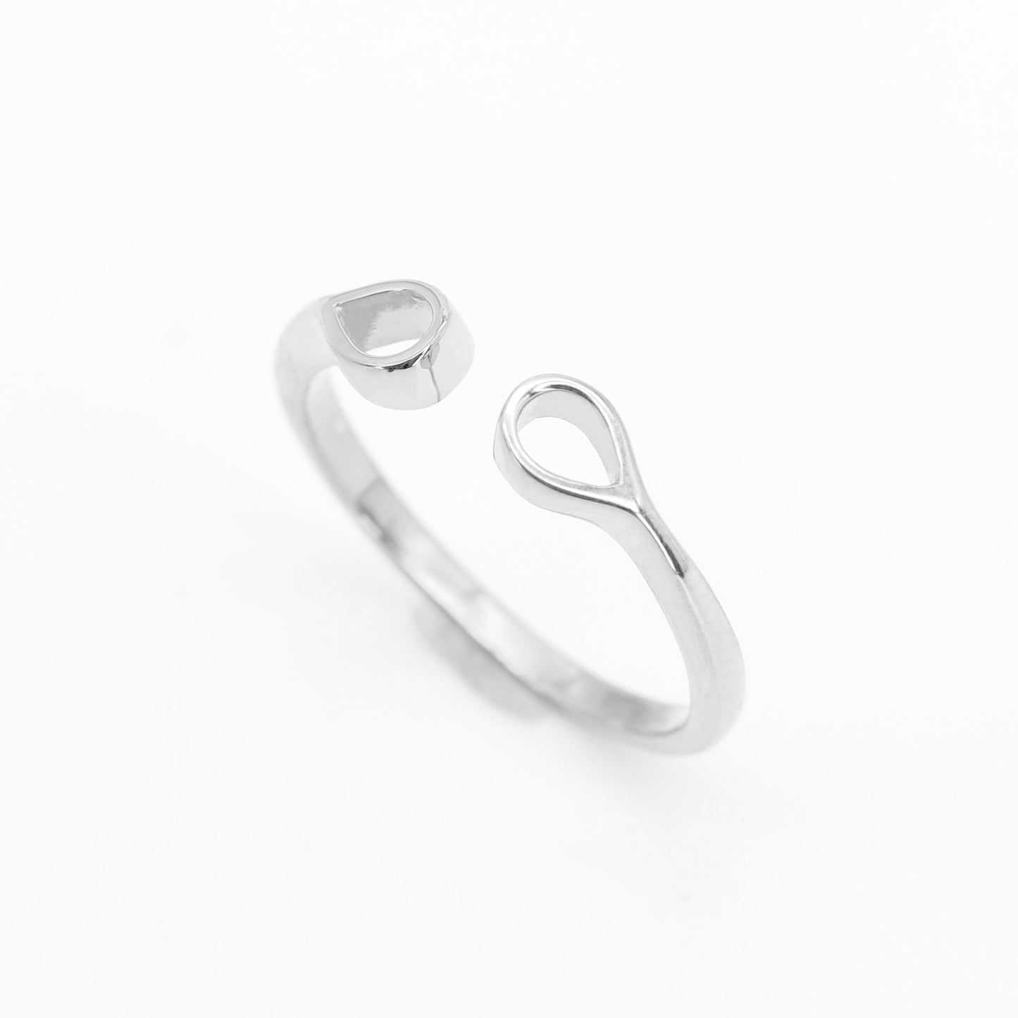 14K DOUBLE WATER DROP OPEN BAND