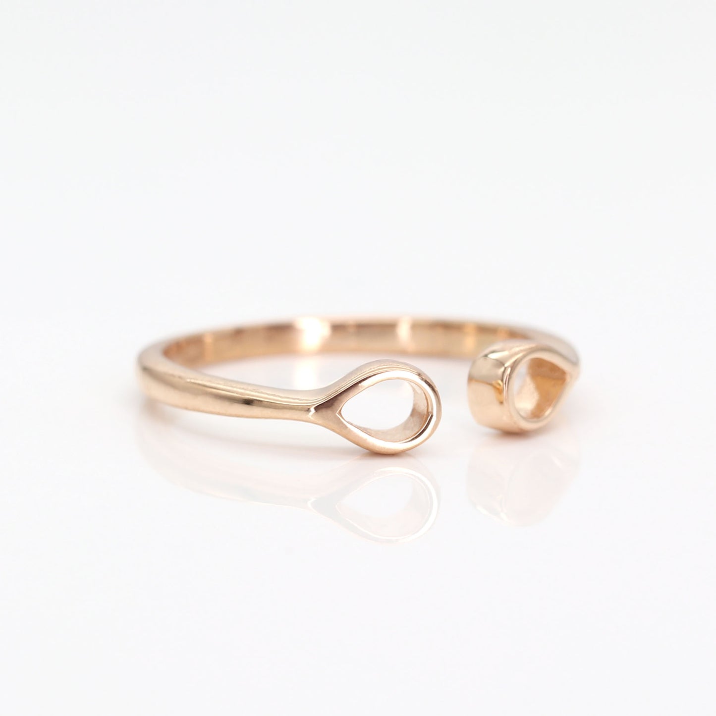 14K DOUBLE WATER DROP OPEN BAND