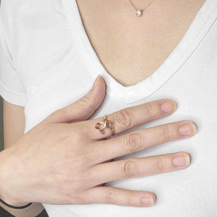 14K FREEFORM BAND
