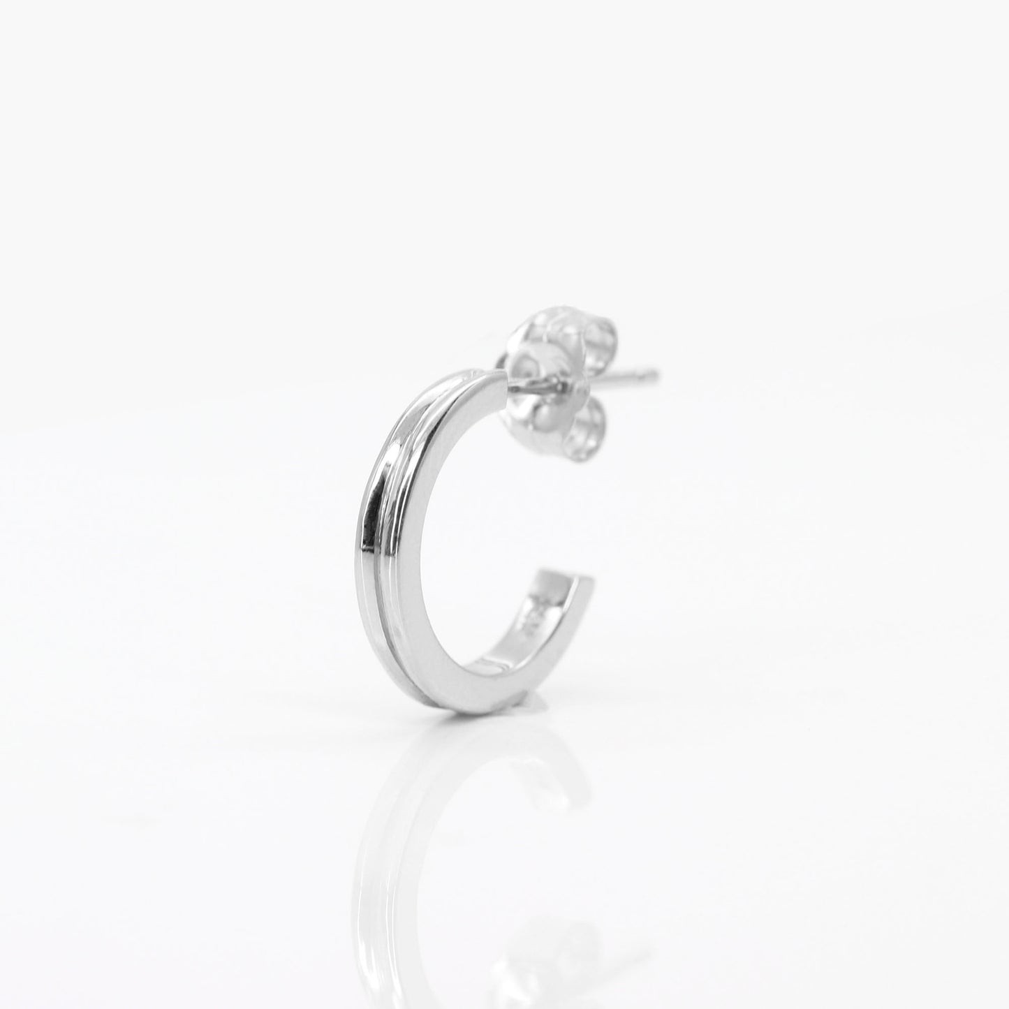 14K VERTICAL OPEN BACK HOOP EARRING (BIG VERSION)