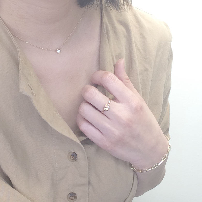 14K FLOWER BAND