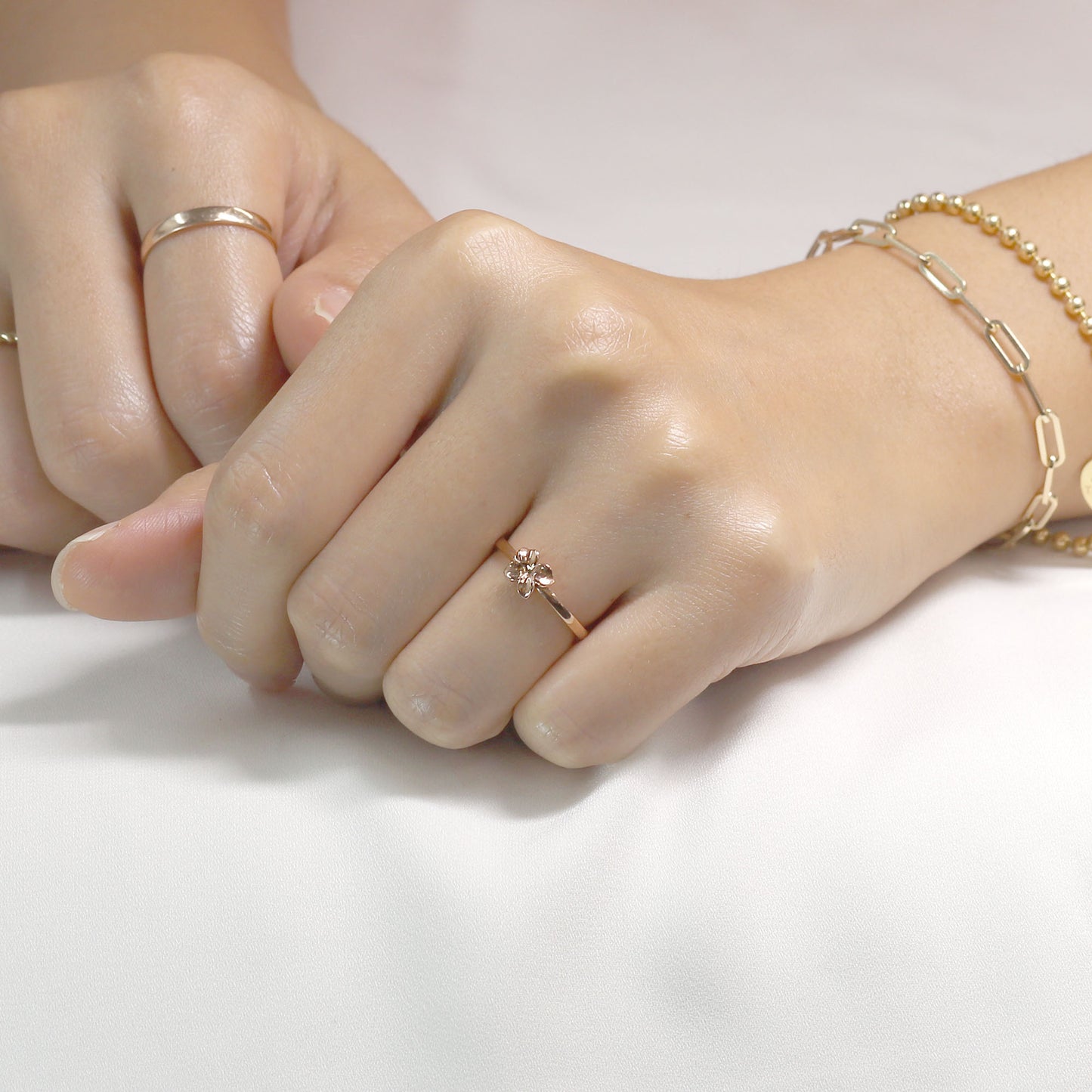 14K FLOWER BAND