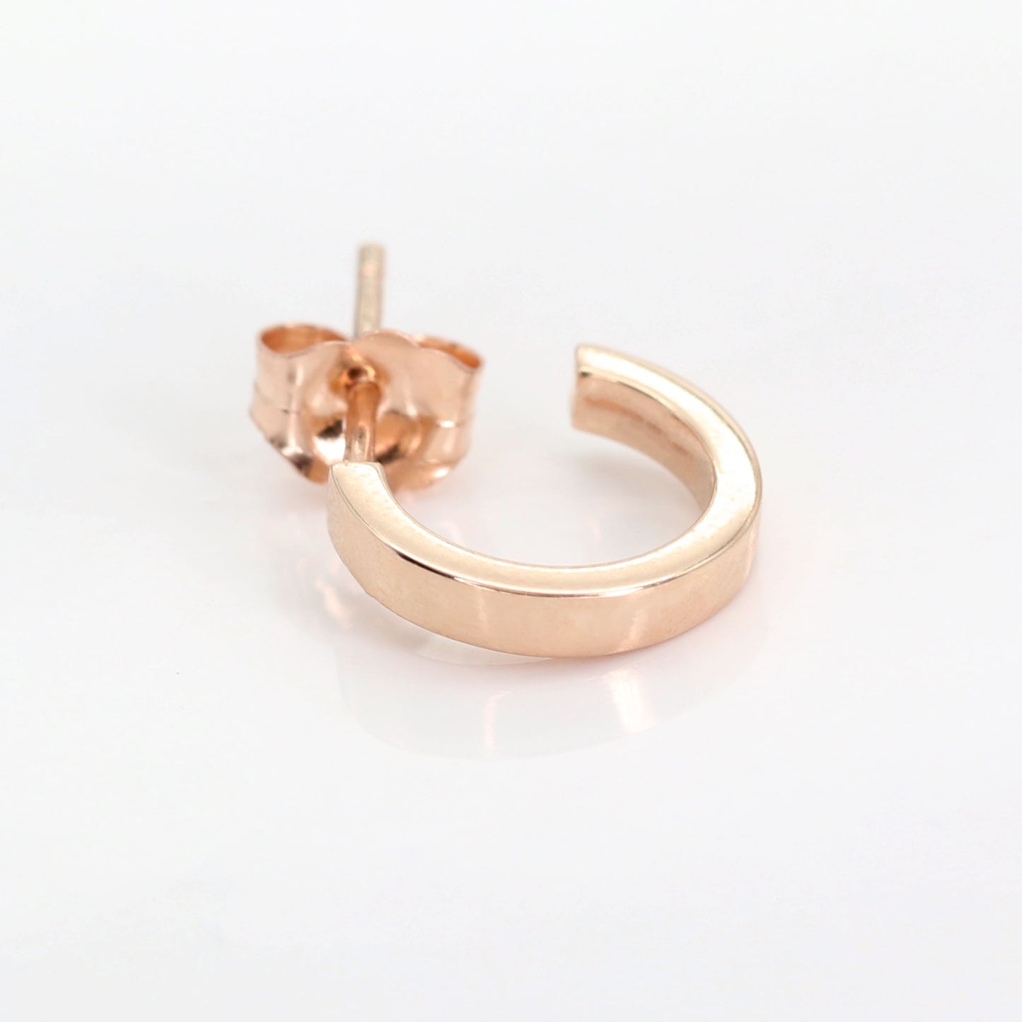14K OPEN BACK HOOP EARRING