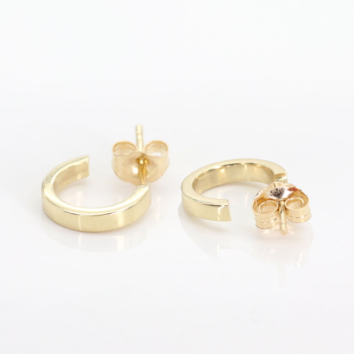 14K OPEN BACK HOOP EARRING