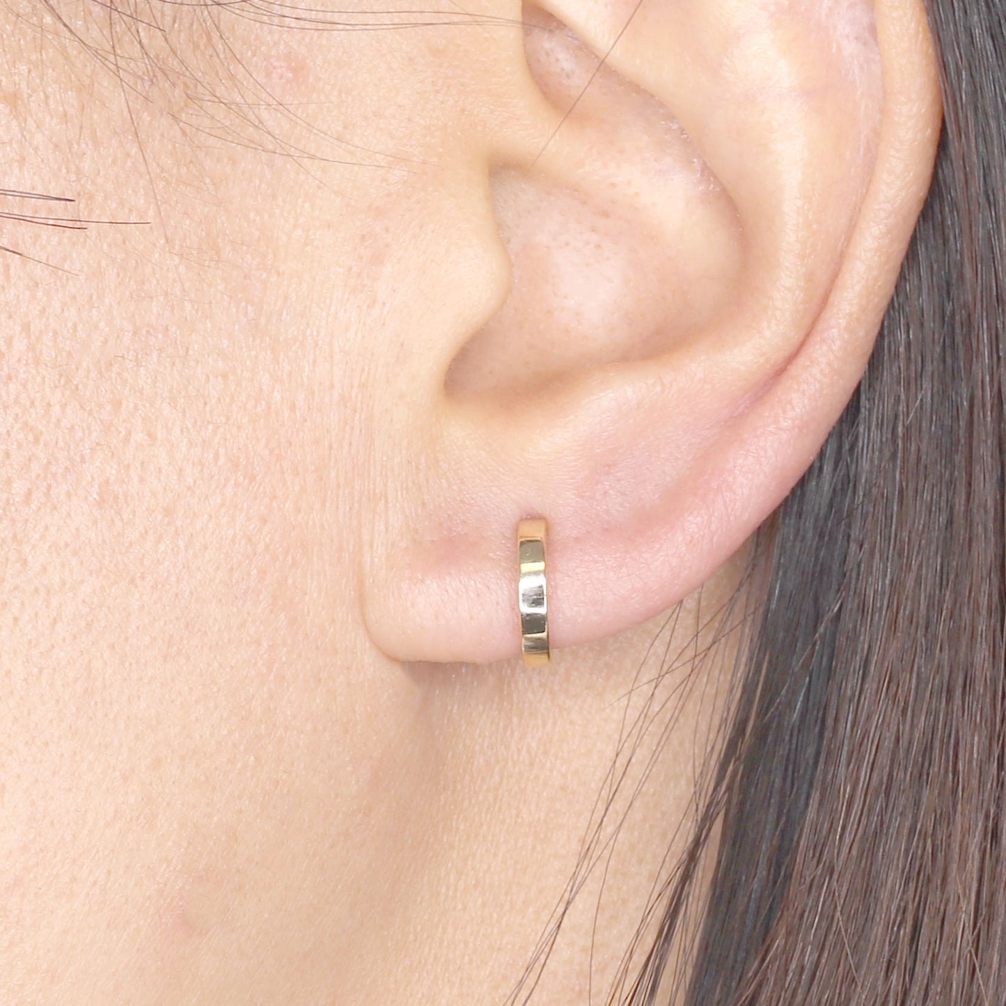 14K OPEN BACK HOOP EARRING