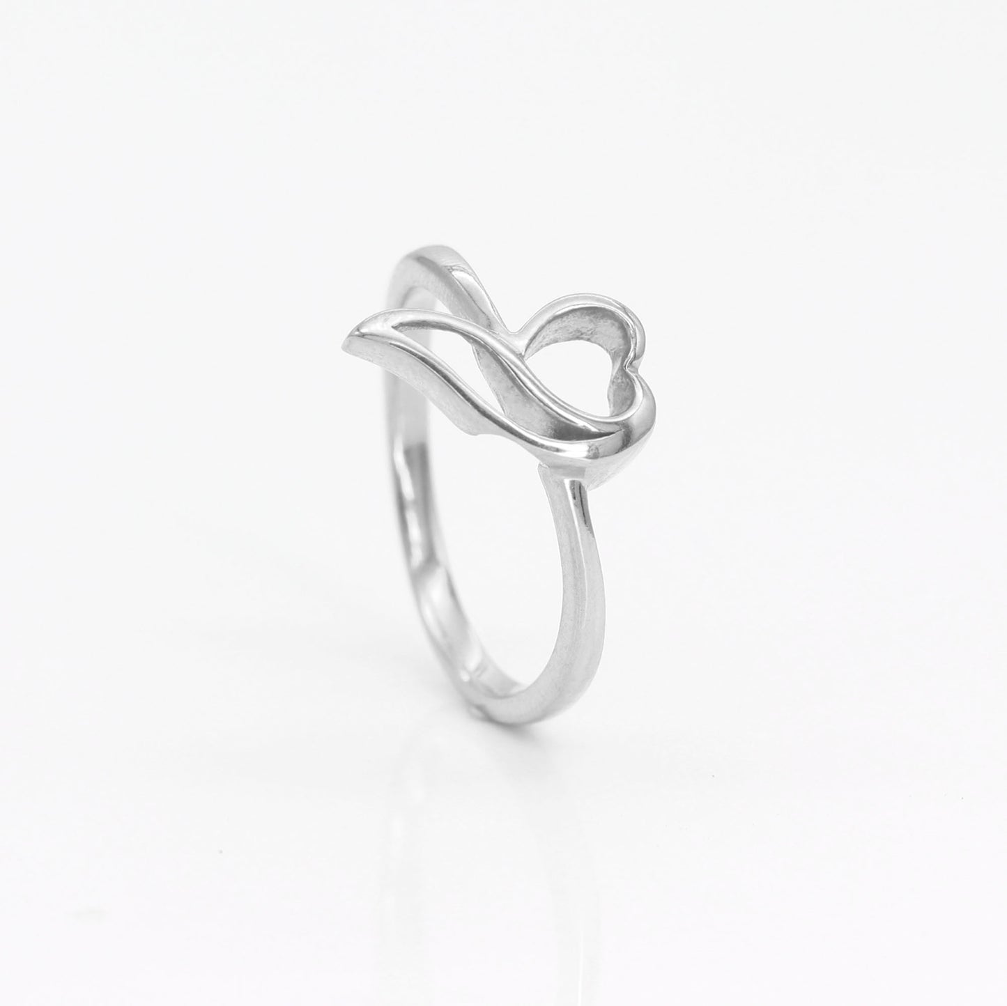14K HEART LEAF BAND