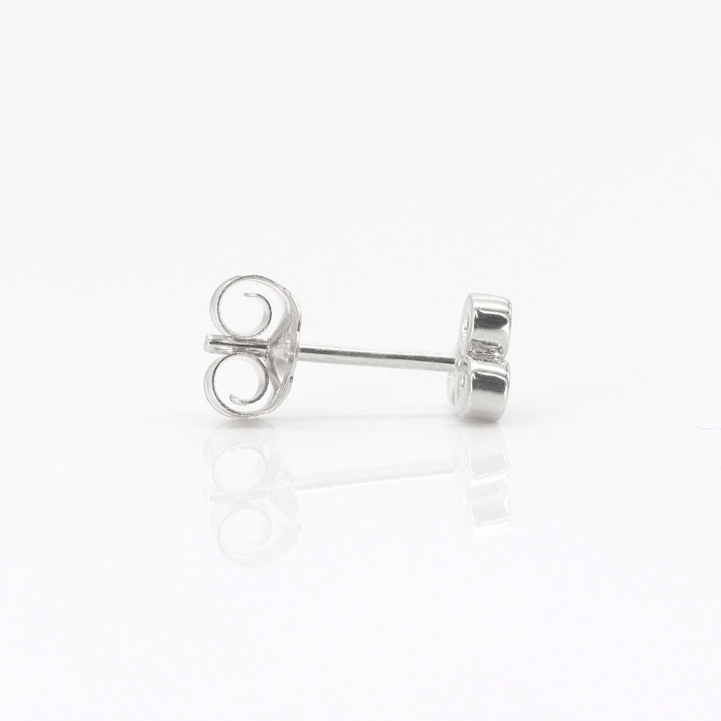 14K DIAMOND BEZEL TINY STUD EARRING