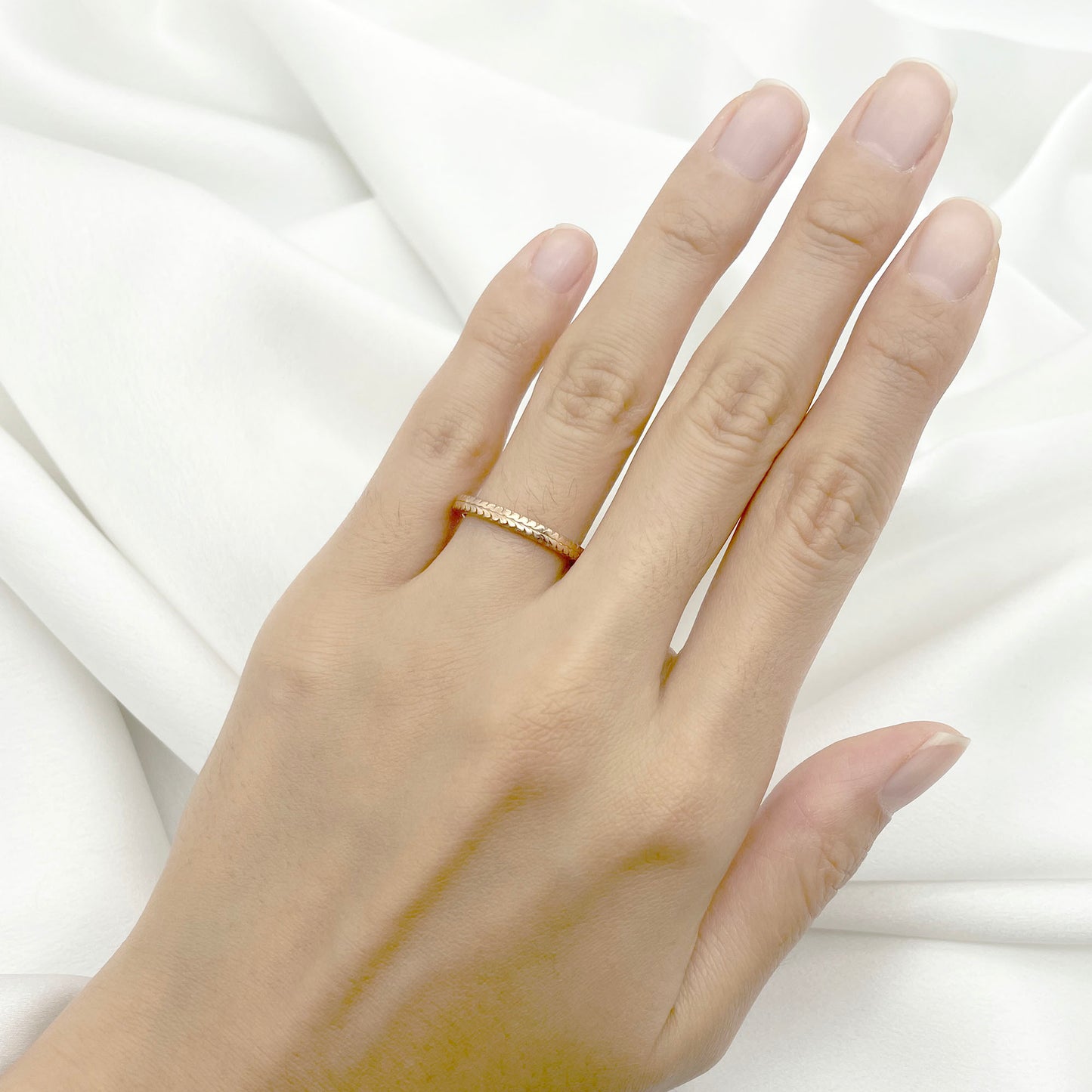 14K HEART INFINITY BAND (THICKER VERSION)