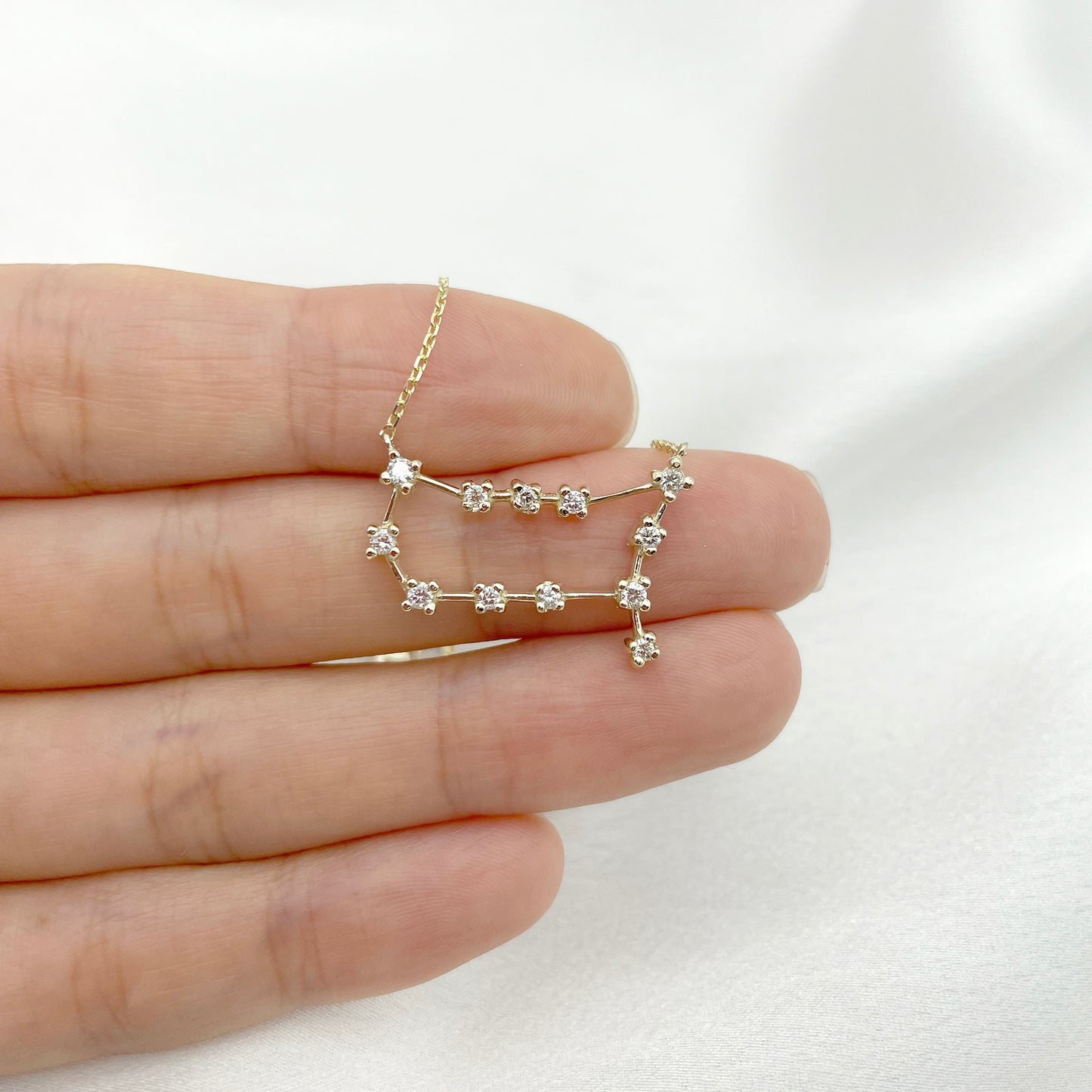 14K DIAMOND GEMINI ZODIAC SIGN NECKLACE