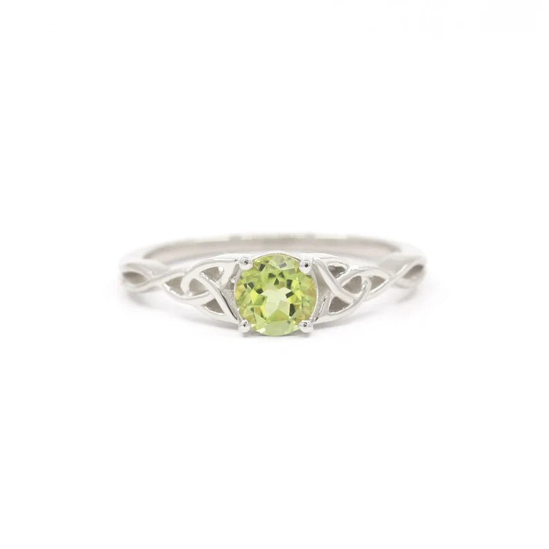 14K PERIDOT TWIST RING