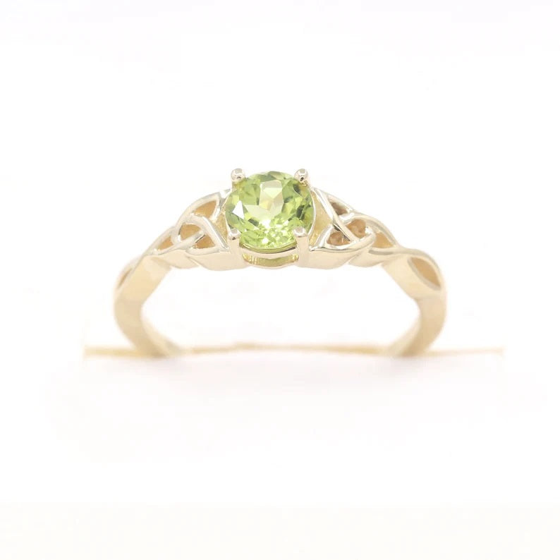14K PERIDOT TWIST RING