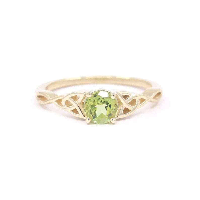 14K PERIDOT TWIST RING