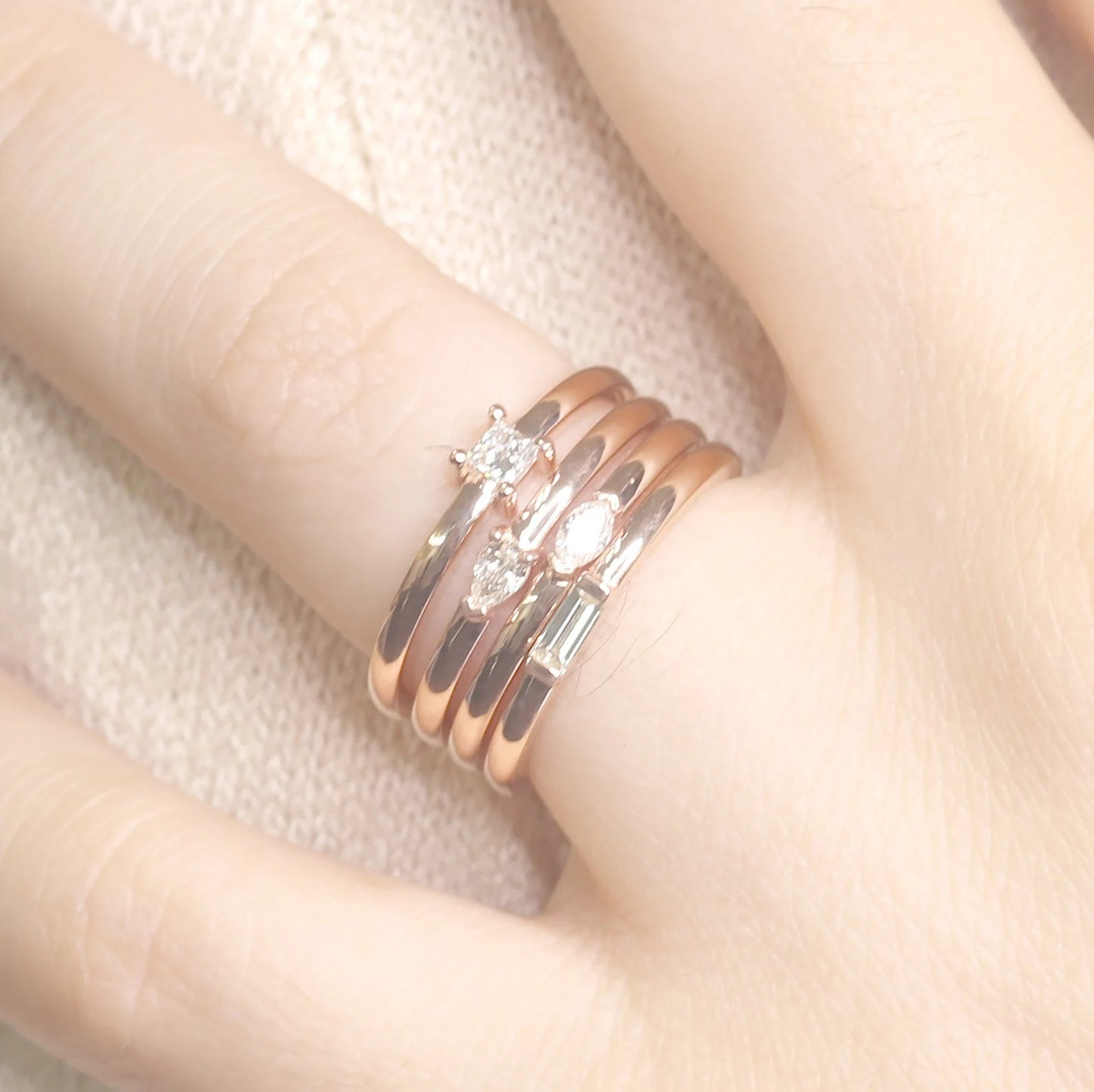 14K PEAR SAPPHIRE SOLITAIRE BAND