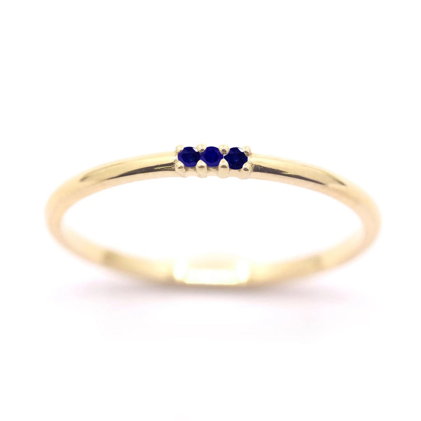 14K 3 SAPPHIRE 1.2MM BAND