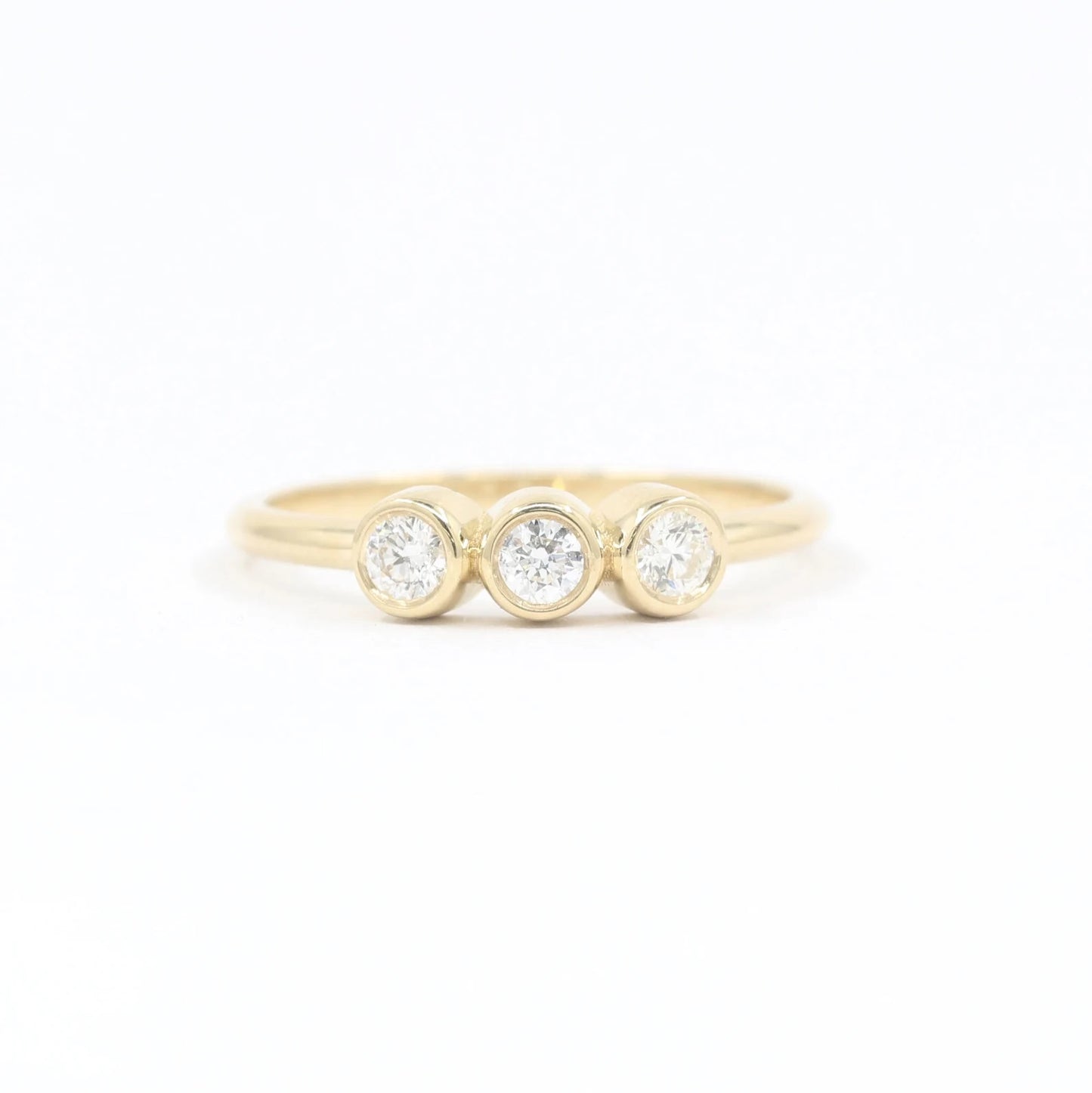 14K 0.25CT DIAMOND BEZEL RING