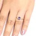 14K OVAL TANZANITE DIAMOND CLUSTER RING