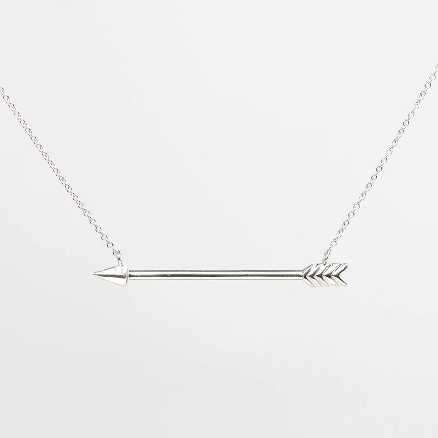 14K 1 DIAMOND SIDEWAYS ARROW NECKLACE