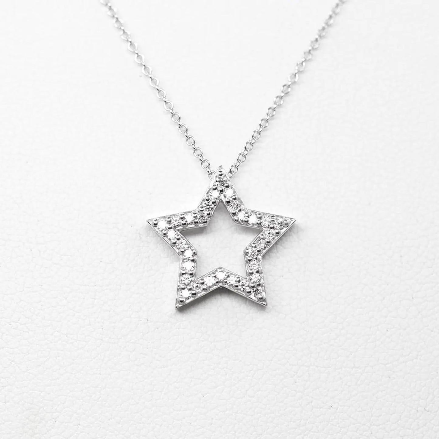 14K 0.25CT DIAMOND STAR NECKLACE