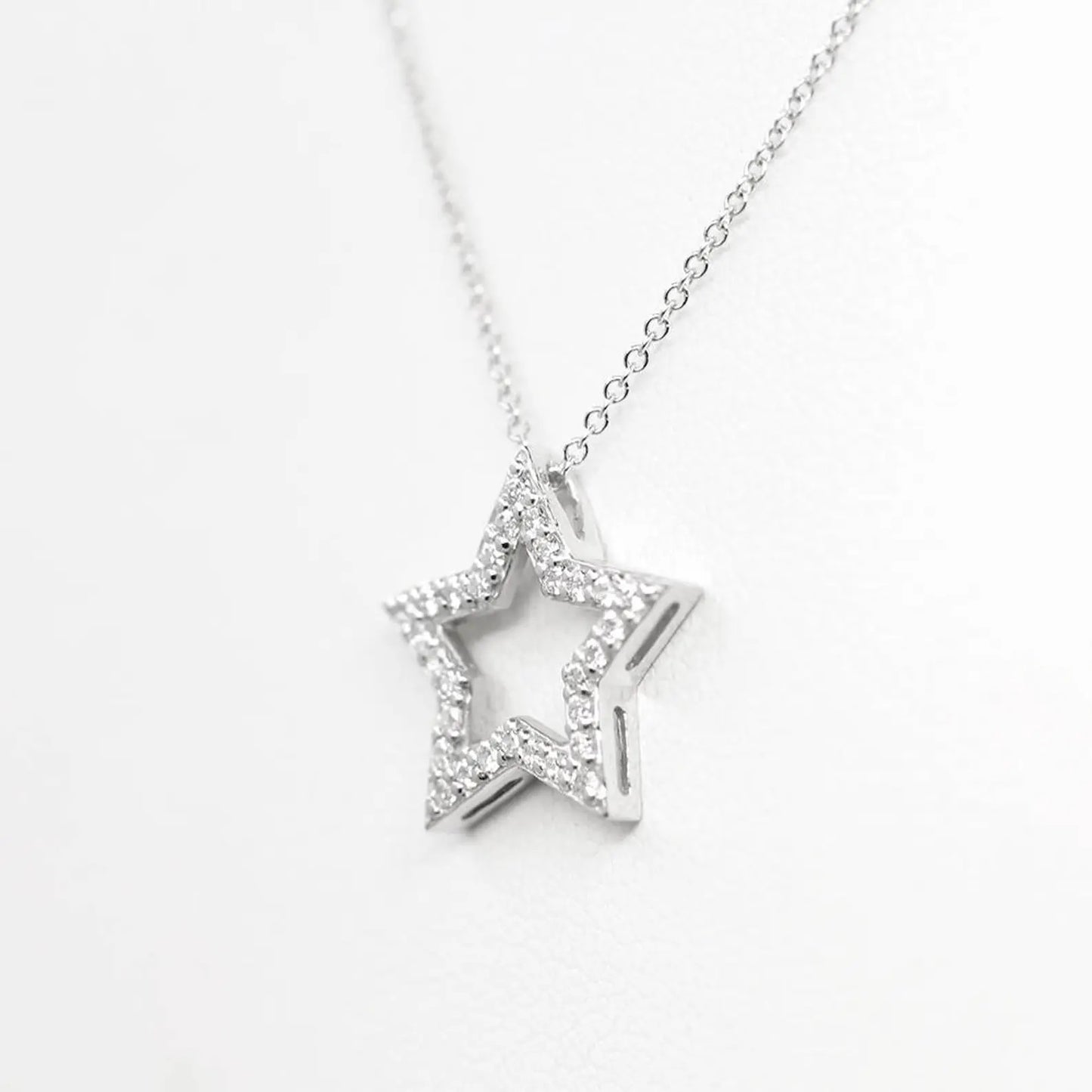 14K 0.25CT DIAMOND STAR NECKLACE