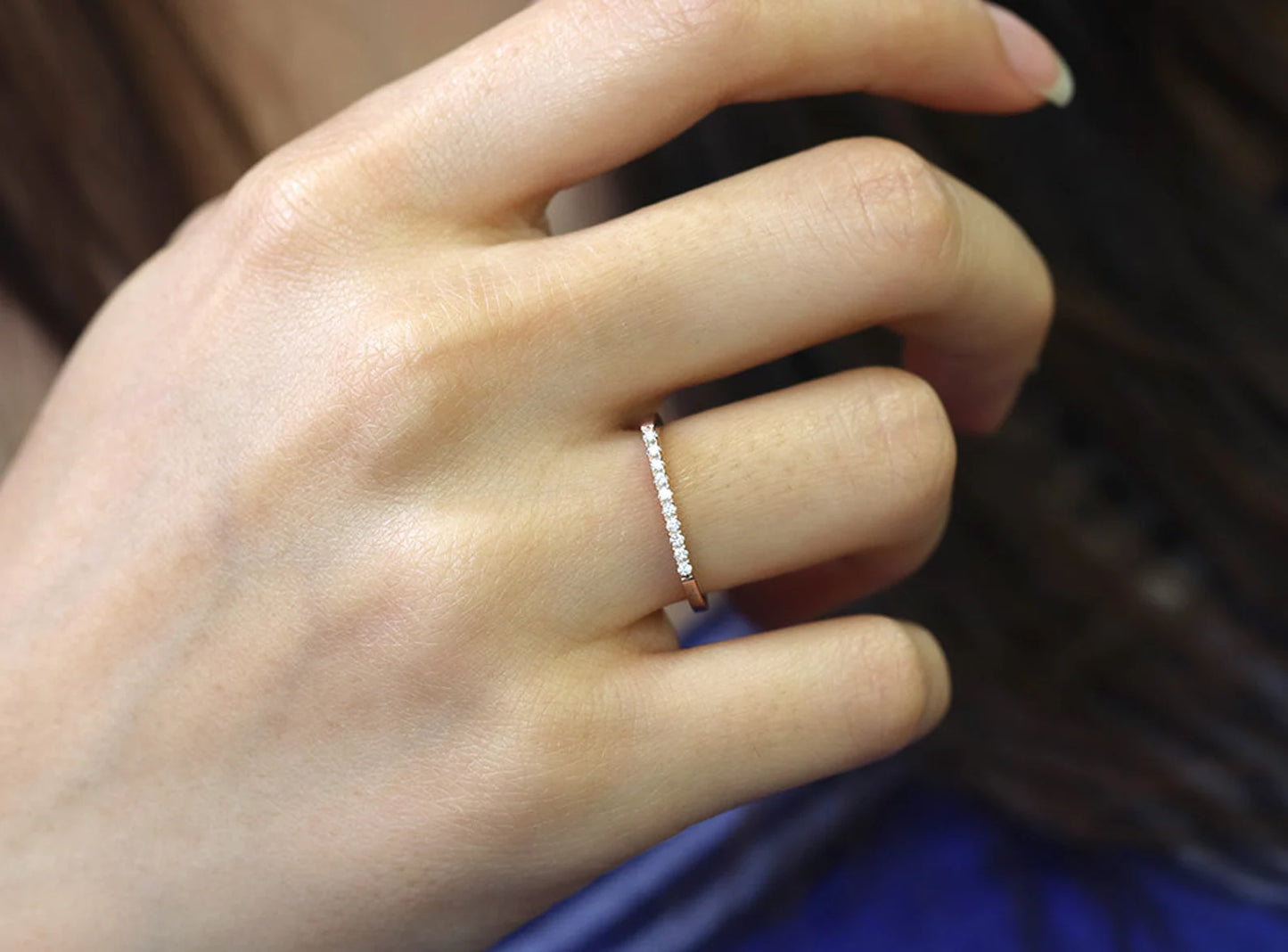 14K DIAMOND FLAT TOP BAR BAND