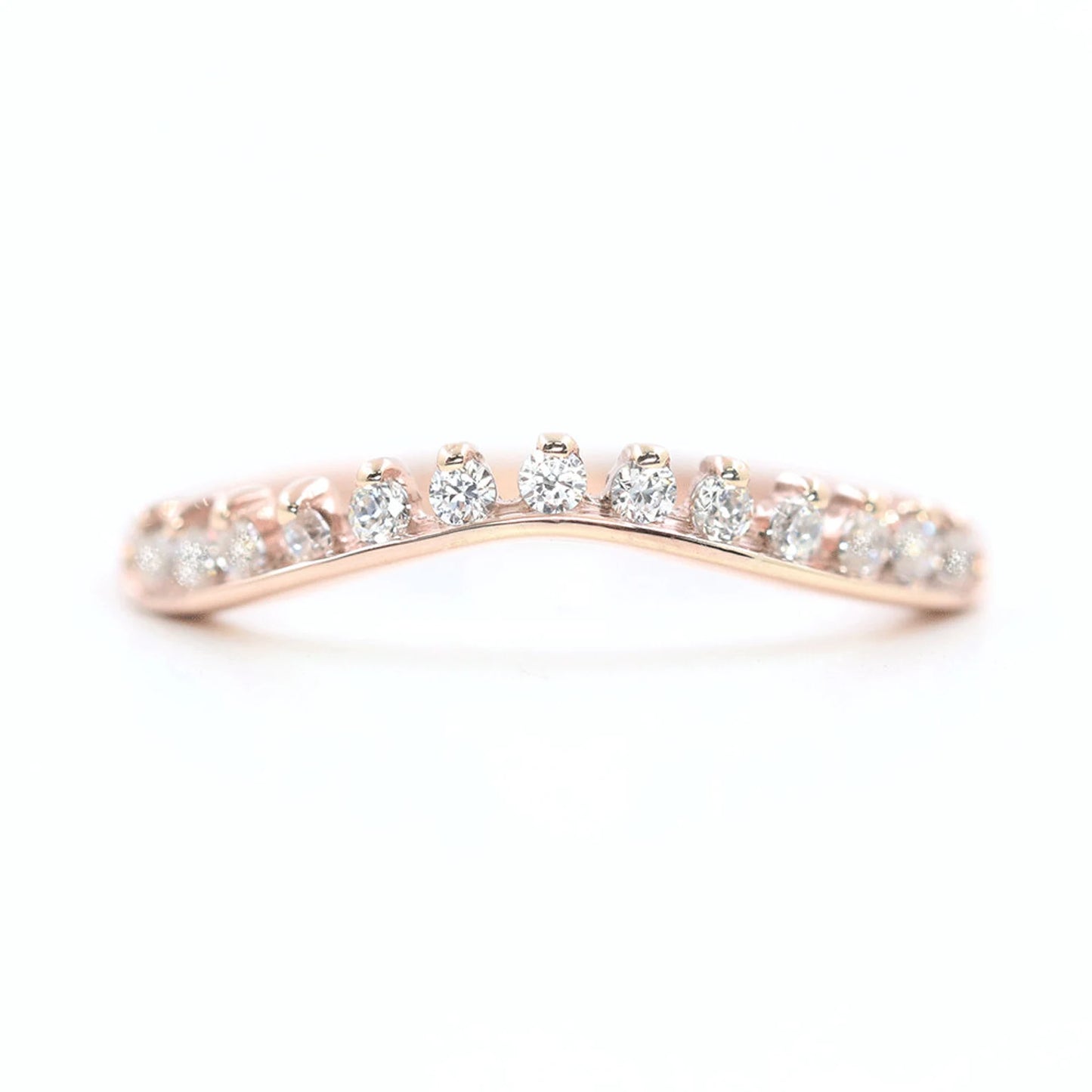14K 0.20CT DIAMOND CURVED BAND