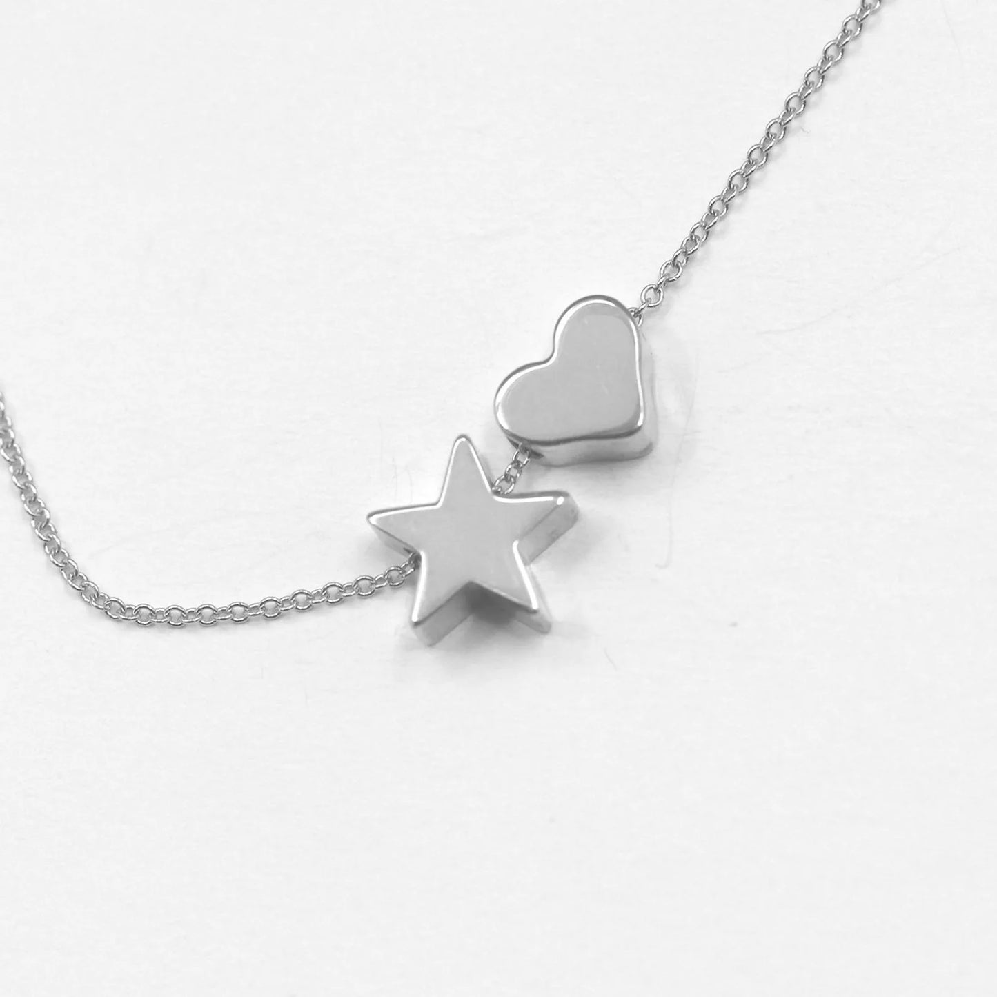 14K STAR HEART NECKLACE