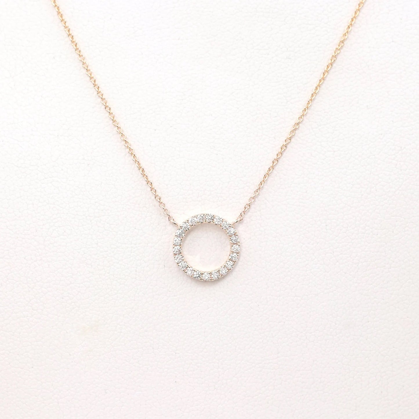 14K 0.28CT DIAMOND CIRCLE NECKLACE