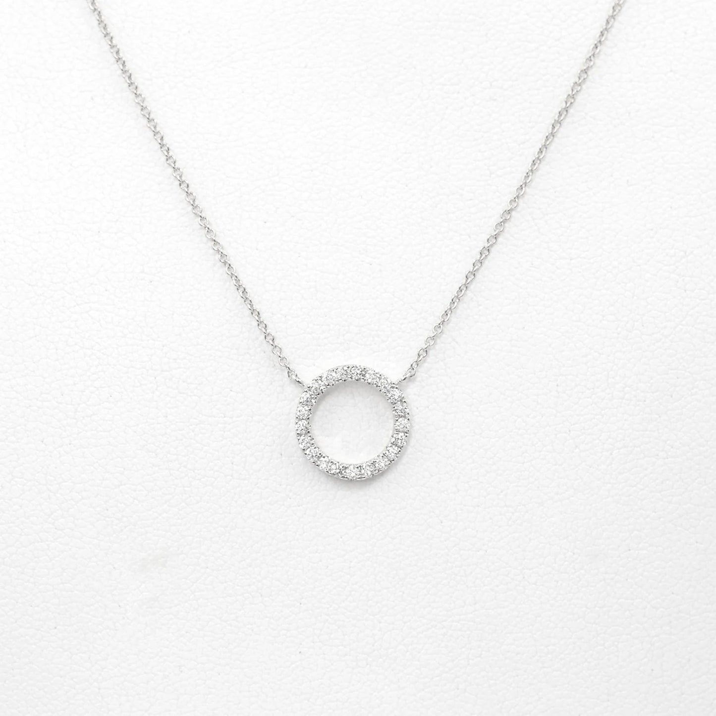 14K 0.28CT DIAMOND CIRCLE NECKLACE