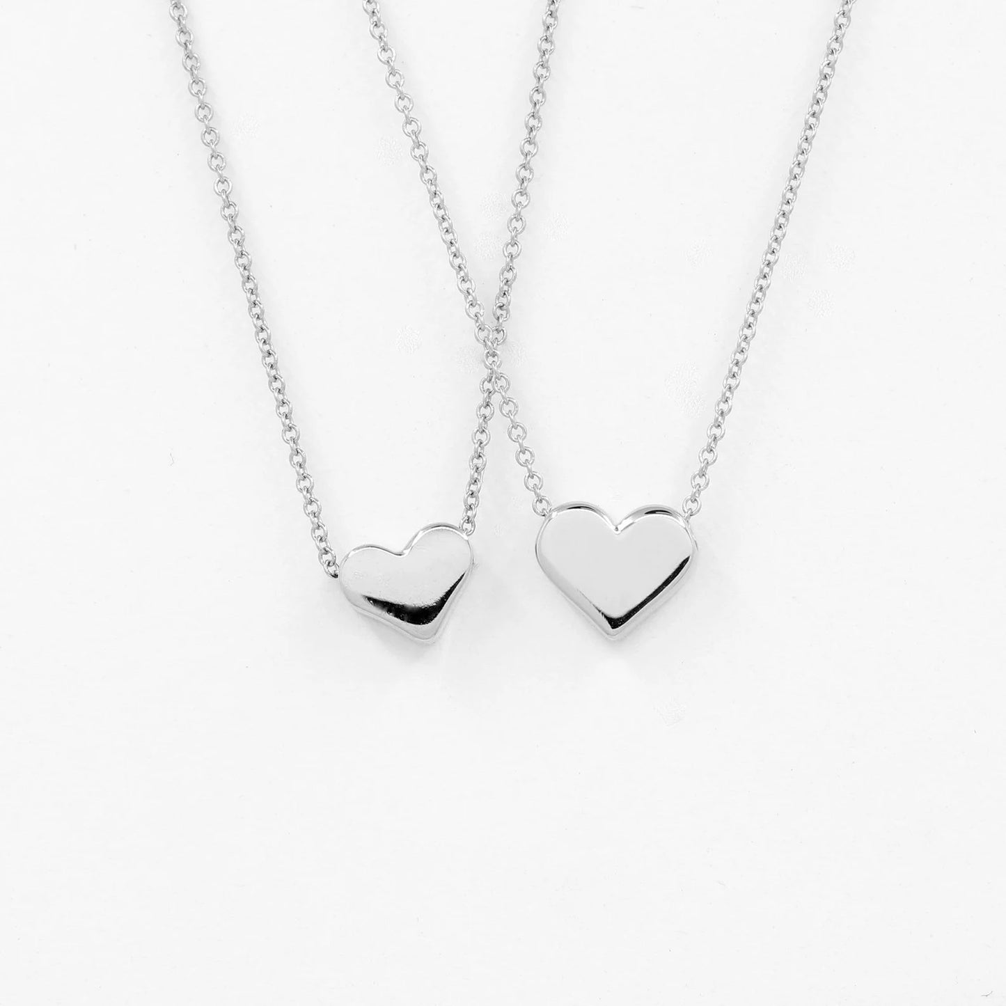 14K 8MM HEART NECKLACE
