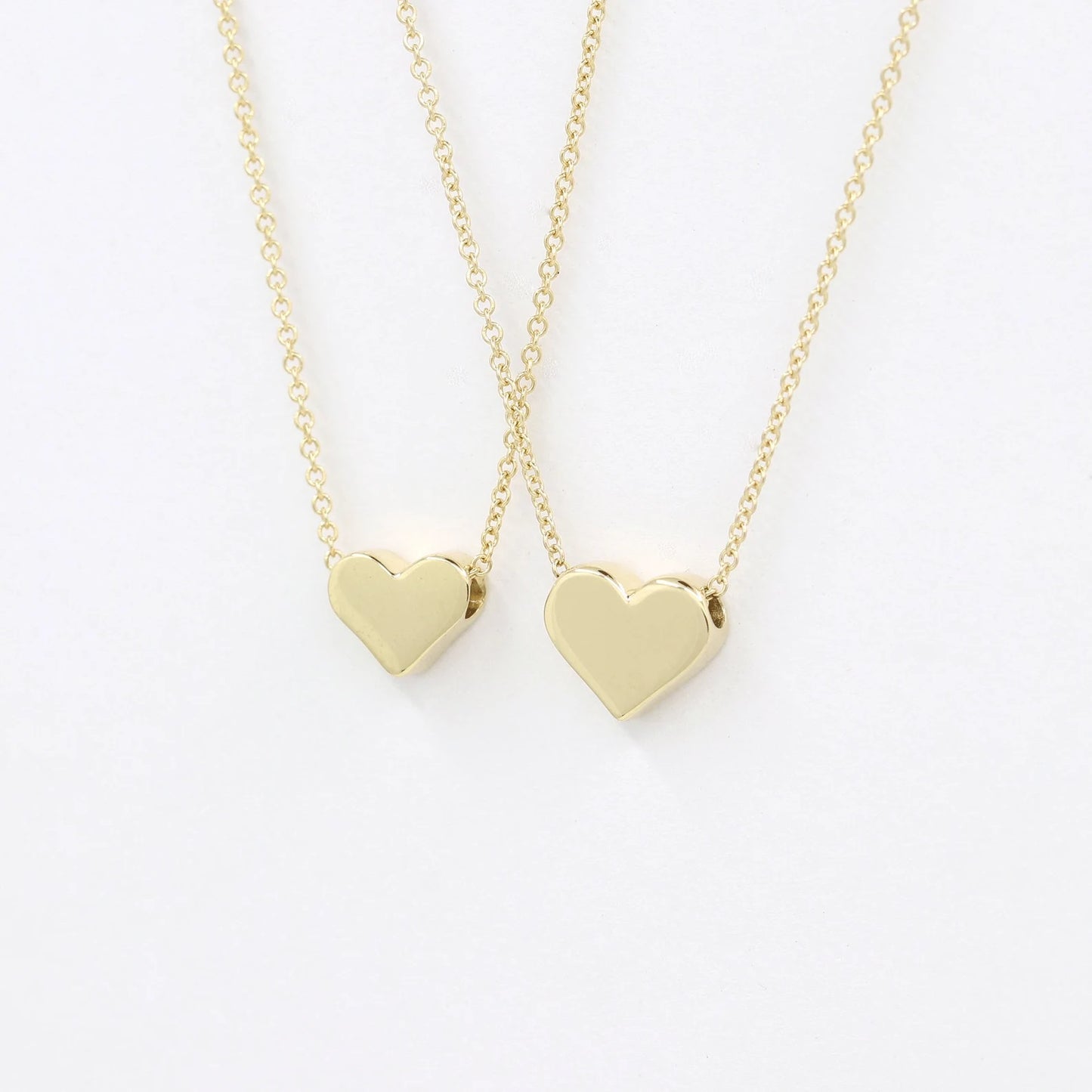 14K 8MM HEART NECKLACE