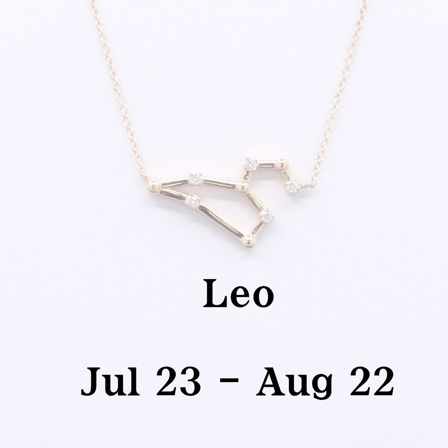 14K DIAMOND LEO ZODIAC SIGN SMALL VERSION NECKLACE