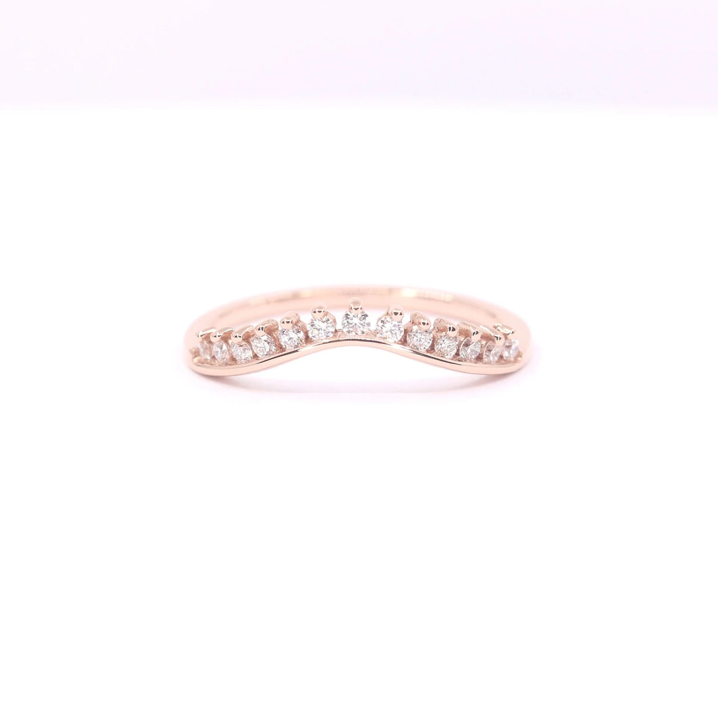 14K 0.20CT DIAMOND CURVED BAND