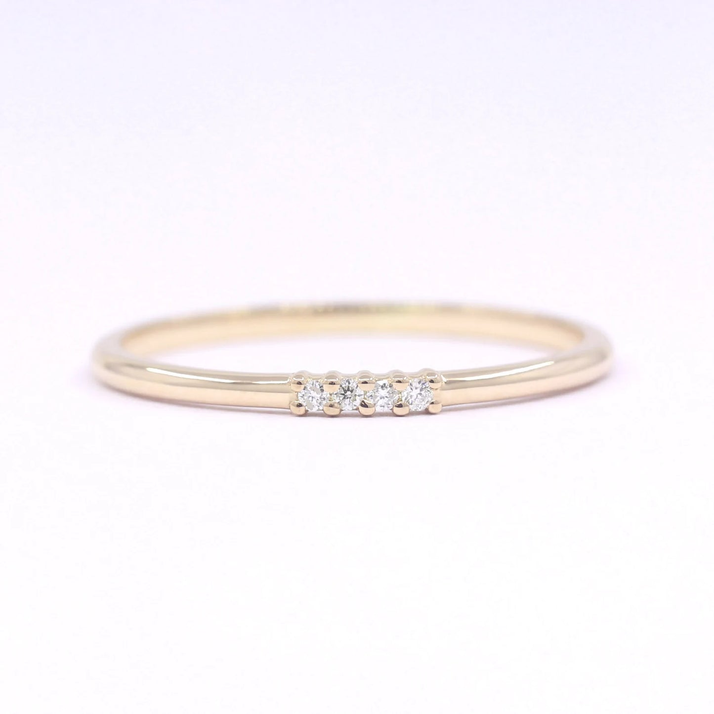 14K 4 DIAMOND 1.2MM BAND