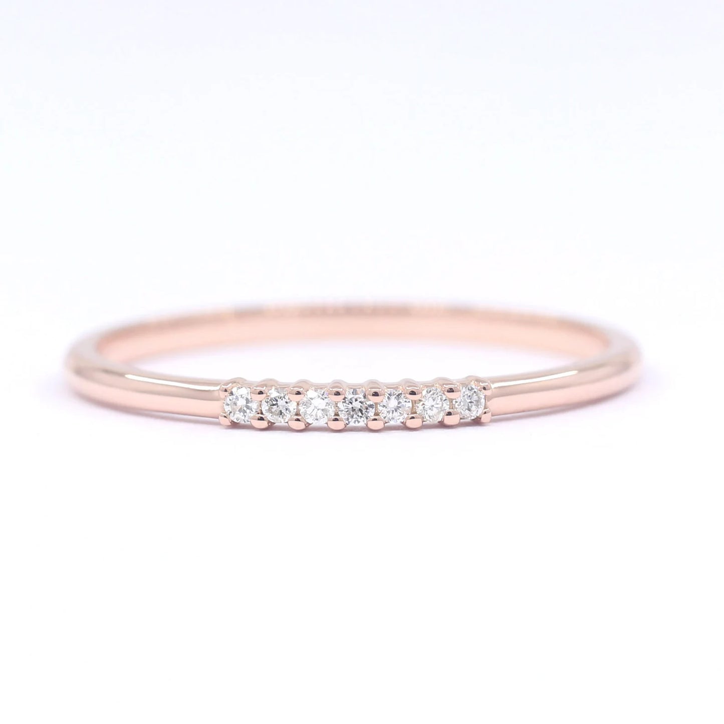 14K 7 DIAMOND 1.2MM BAND