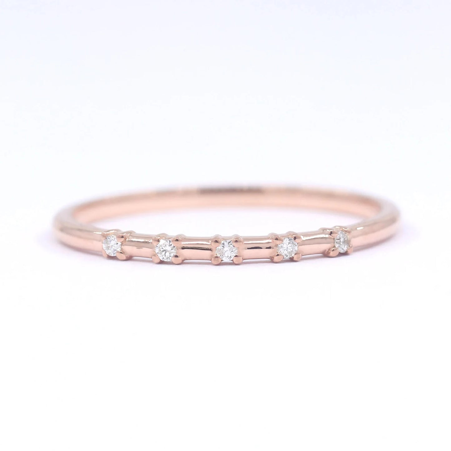 14K 5 DIAMOND SPACED 1.2MM BAND
