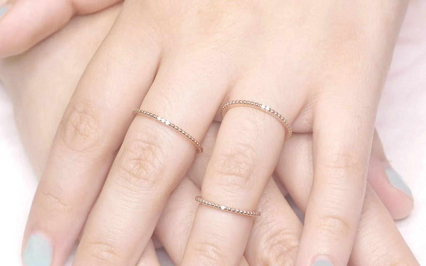 14K 1 DIAMOND BEADED 1.2MM BAND