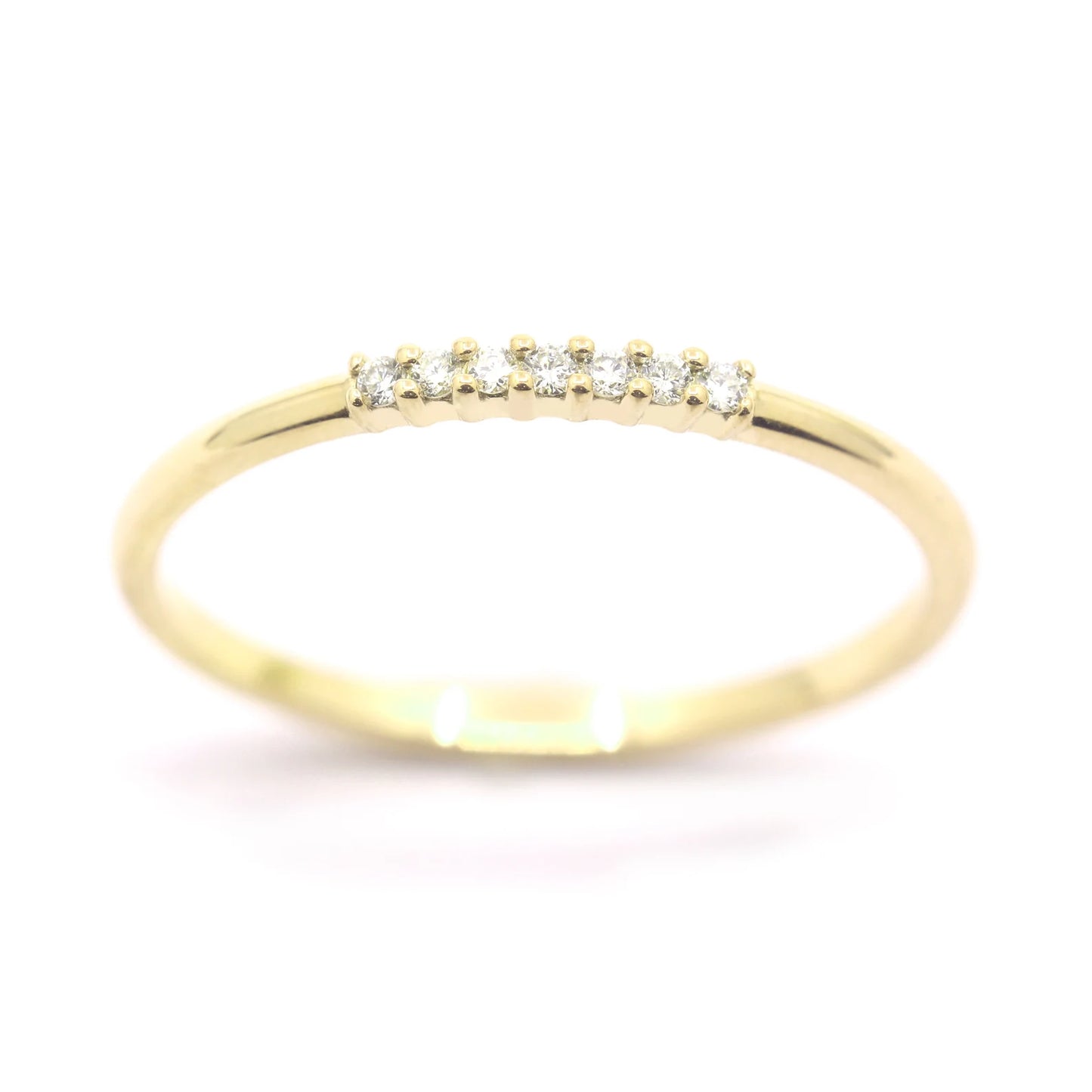 14K 7 DIAMOND 1.2MM BAND
