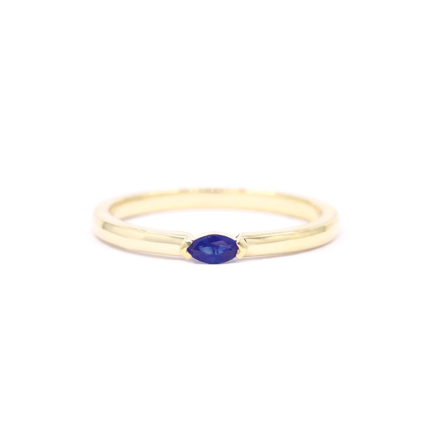 14K MARQUISE SAPPHIRE SOLITAIRE BAND