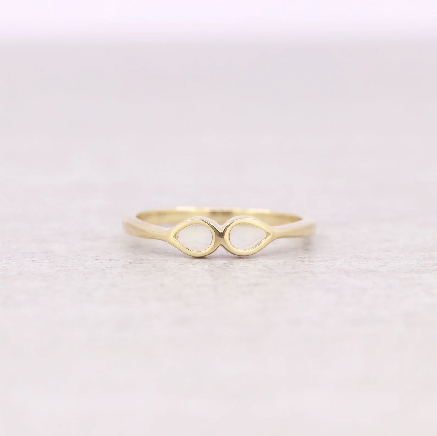 14K DOUBLE WATER DROP BAND