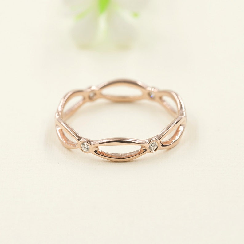 14K DIAMOND INFINITY BAND
