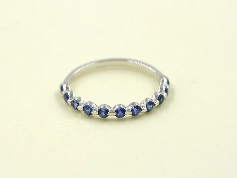 14K SAPPHIRE BEZEL BAND
